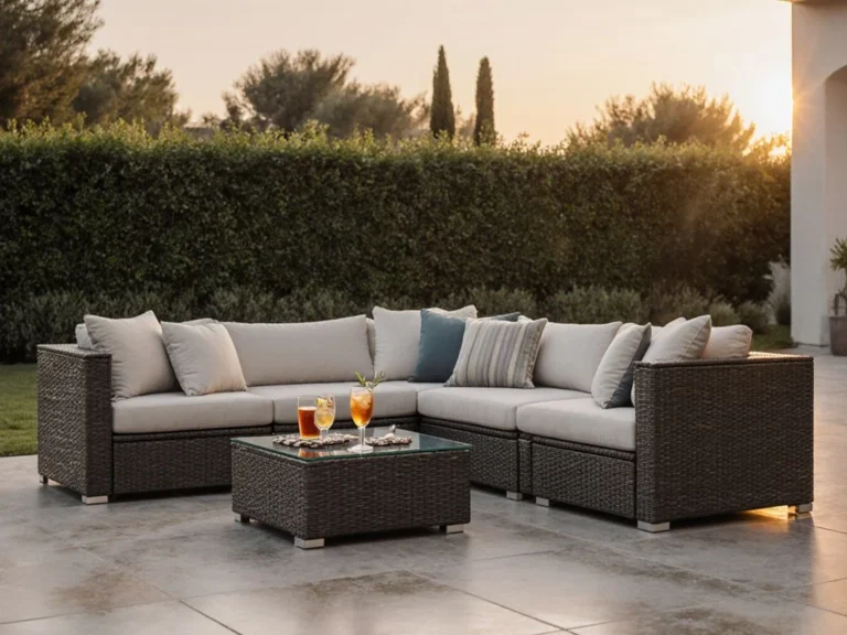 Nowoczesny zestaw wypoczynkowy na patio